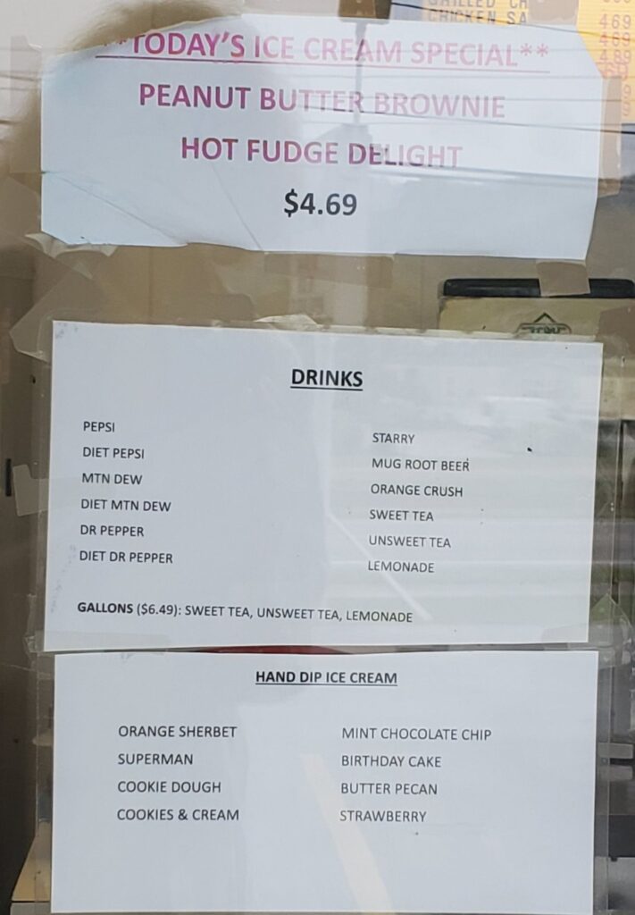 Winfield Dairy Freeze Menu 3